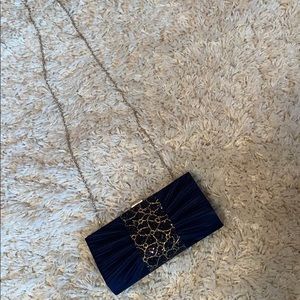 Blue crossbody clutch back (Perfect for prom)